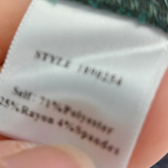 Current air houndstooth belted shirt dress Green and Black Houndstooth Medium - Picture 5 of 9